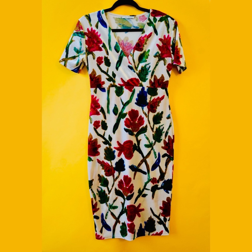 Zara Suede Floral Dress